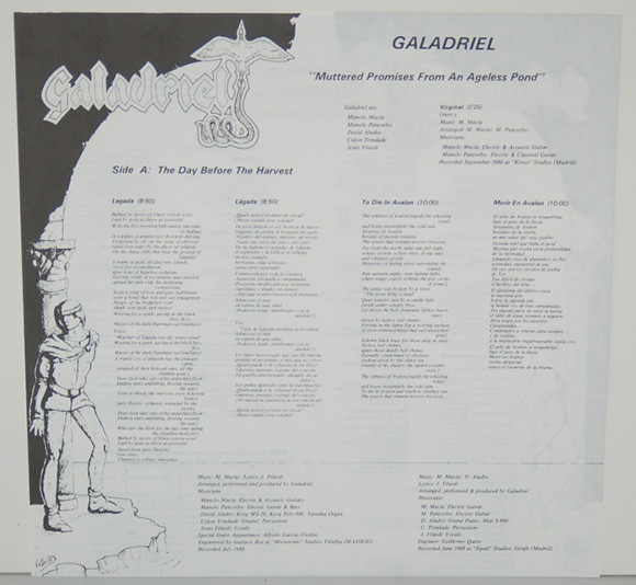 Galadriel - Muttered Promises From An Ageless Pond | Daga Discos (LP - 0005) - 4 Galadriel - Muttered Promises From An Ageless Pond | Daga Discos (LP - 0005) - 4