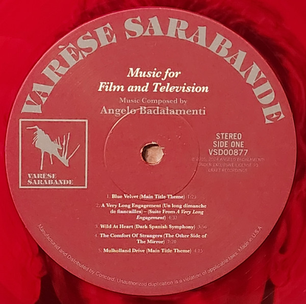 Angelo Badalamenti - Music For Film & Television | Varèse Sarabande (VSD00877) - 4