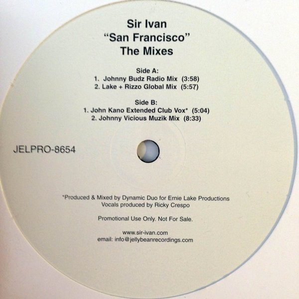 Sir Ivan - San Francisco - The Mixes | Jellybean Recordings (JELPRO-8654)
