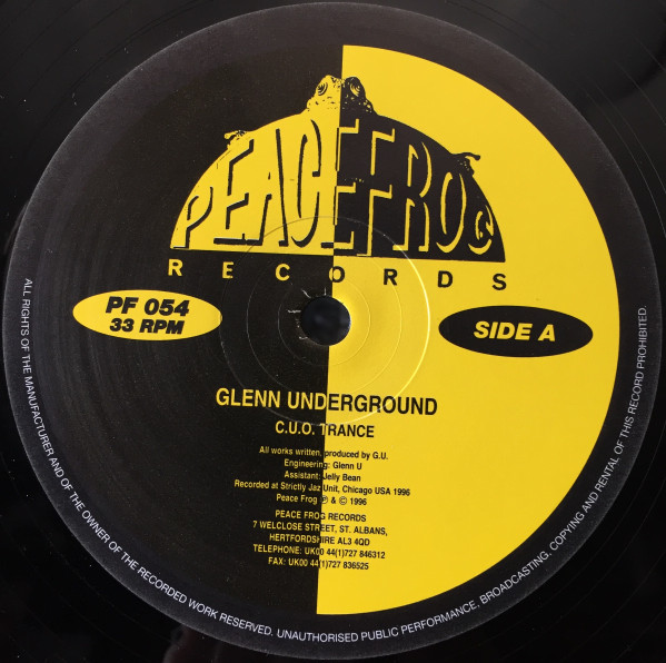 Glenn Underground - C.V.O. Trance | Peacefrog Records (PF 054)