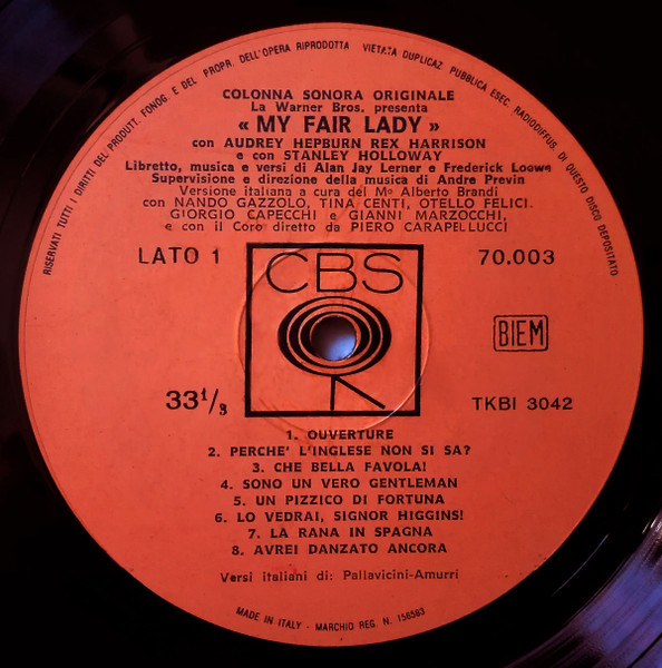 Audrey Hepburn , Rex Harrison , Stanley Holloway - Lerner & Loewe - My Fair Lady | CBS (70.003) - 2 Audrey Hepburn , Rex Harrison , Stanley Holloway - Lerner & Loewe - My Fair Lady | CBS (70.003) - 2