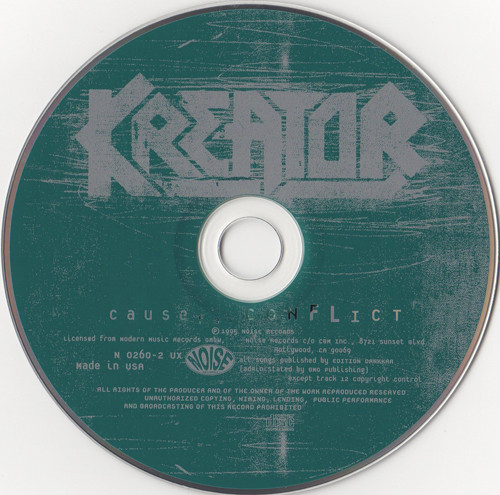 Kreator - Cause For Conflict CD | Noise Records (N 0260-2 UX) - 3 Kreator - Cause For Conflict CD | Noise Records (N 0260-2 UX) - 3