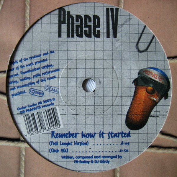 Phase IV - Remember How It Started | Peanuts Records (PE 2003-2) - main