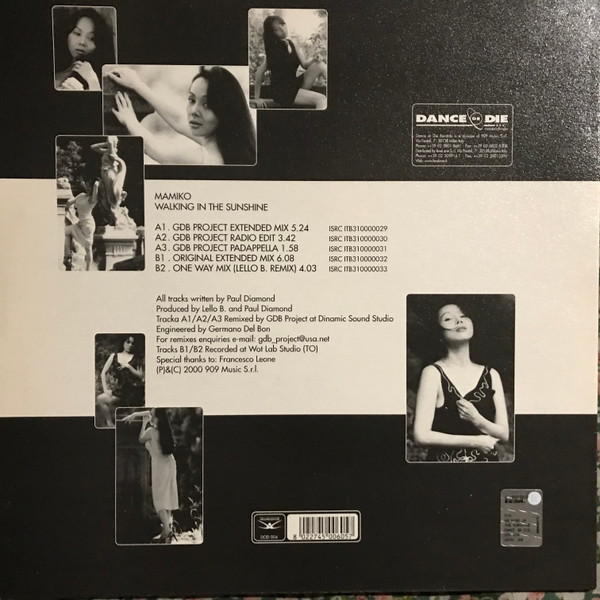 Mamiko Aso - Walking In The Sunshine | Dance Or Die Recordings (DOD 004) - 2 Mamiko Aso - Walking In The Sunshine | Dance Or Die Recordings (DOD 004) - 2