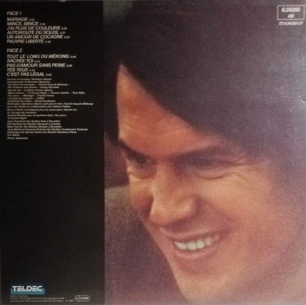 Adamo - Pauvre Liberté... | TELDEC (6.24 260 AS) - 2