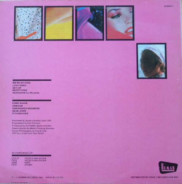 Au Pairs - Playing With A Different Sex | Human Records (HUMAN 1) - 2 Au Pairs - Playing With A Different Sex | Human Records (HUMAN 1) - 2