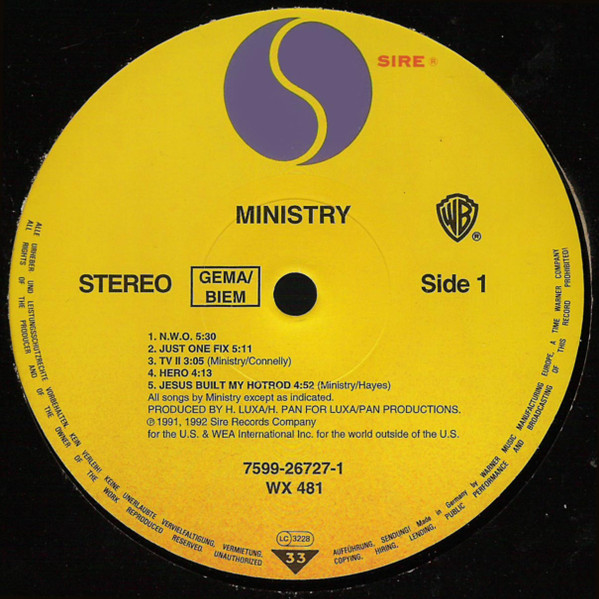 Ministry - ΚΕΦΑΛΗΞΘ | Sire (7599-26727-1) - 3 Ministry - ΚΕΦΑΛΗΞΘ | Sire (7599-26727-1) - 3