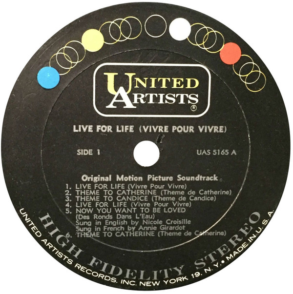 Francis Lai - Live For Life = Vivre Pour Vivre (Original Motion Picture Soundtrack) | United Artists Records (UAS 5165) - 3 Francis Lai - Live For Life = Vivre Pour Vivre (Original Motion Picture Soundtrack) | United Artists Records (UAS 5165) - 3