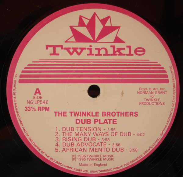 Twinkle Brothers - Dub Plate | Twinkle Music (NG LP 546) - 3 Twinkle Brothers - Dub Plate | Twinkle Music (NG LP 546) - 3
