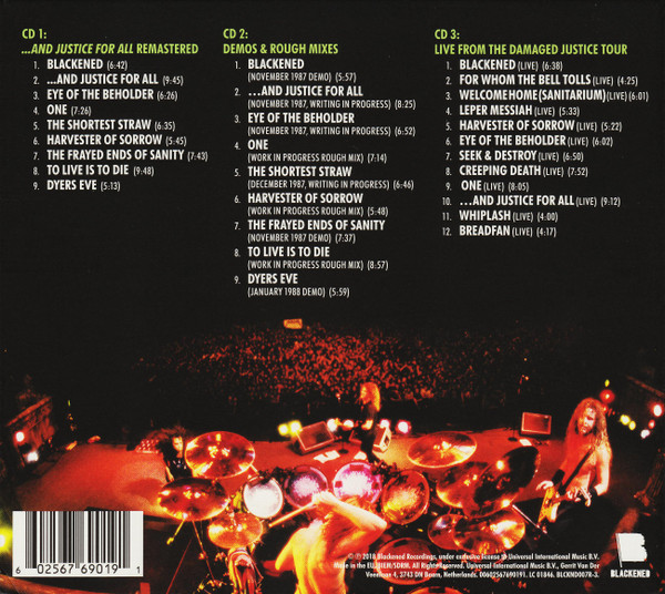 Metallica - ...And Justice For All | Blackened (BLCKND007R-3) - 2
