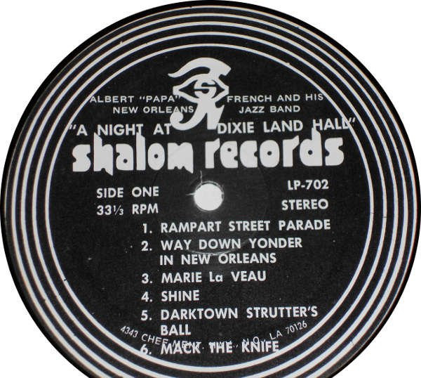 "Papa" French And His New Orleans Jazz Band - A Night At Heritage Hall | Nobility (LP 702) - 3