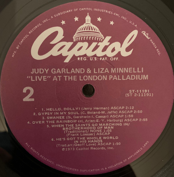 Judy Garland & Liza Minnelli - "Live" At The London Palladium | Capitol Records (ST-11191) - 4