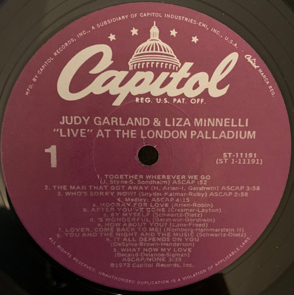 Judy Garland & Liza Minnelli - "Live" At The London Palladium | Capitol Records (ST-11191) - 3
