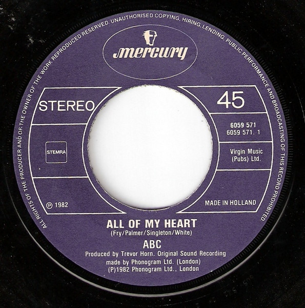 ABC - All Of My Heart / Overture (From The Lexicon Of Love) | Mercury (6059 571) - 3 ABC - All Of My Heart / Overture (From The Lexicon Of Love) | Mercury (6059 571) - 3