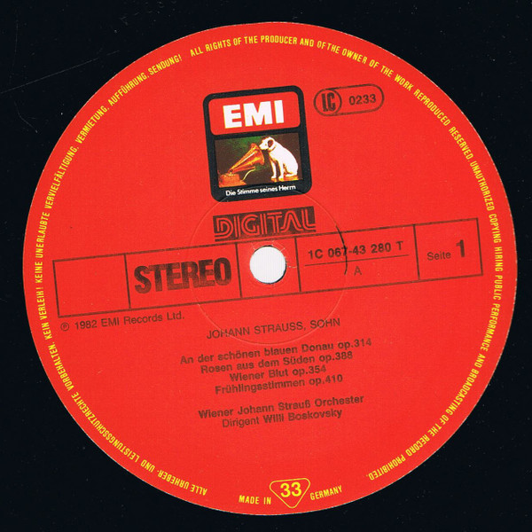 Willi Boskovsky / Wiener Johann Strauss Orchestra - Berühmte Strauß-Walzer | Die Stimme Seines Herrn (1C 067-43 280 T) - 3 Willi Boskovsky / Wiener Johann Strauss Orchestra - Berühmte Strauß-Walzer | Die Stimme Seines Herrn (1C 067-43 280 T) - 3