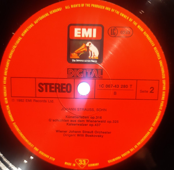 Willi Boskovsky / Wiener Johann Strauss Orchestra - Berühmte Strauß-Walzer | Die Stimme Seines Herrn (1C 067-43 280 T) - 4 Willi Boskovsky / Wiener Johann Strauss Orchestra - Berühmte Strauß-Walzer | Die Stimme Seines Herrn (1C 067-43 280 T) - 4