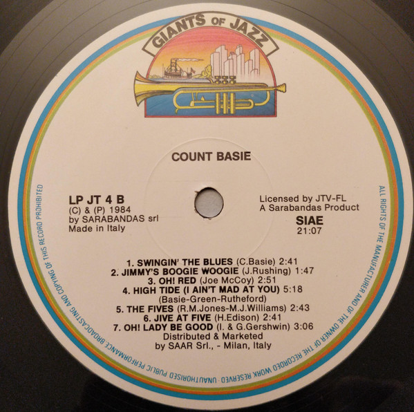 Count Basie Orchestra - Count Basie And His Orchestra | Giants Of Jazz (LP JT 4) - 4