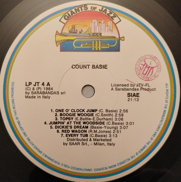 Count Basie Orchestra - Count Basie And His Orchestra | Giants Of Jazz (LP JT 4) - 3