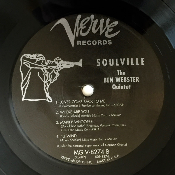 The Ben Webster Quintet - Soulville | Verve Records (MG V-8274) - 4