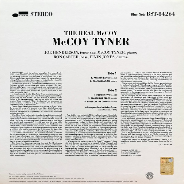 McCoy Tyner - The Real McCoy | Blue Note (BST 84264) - 2