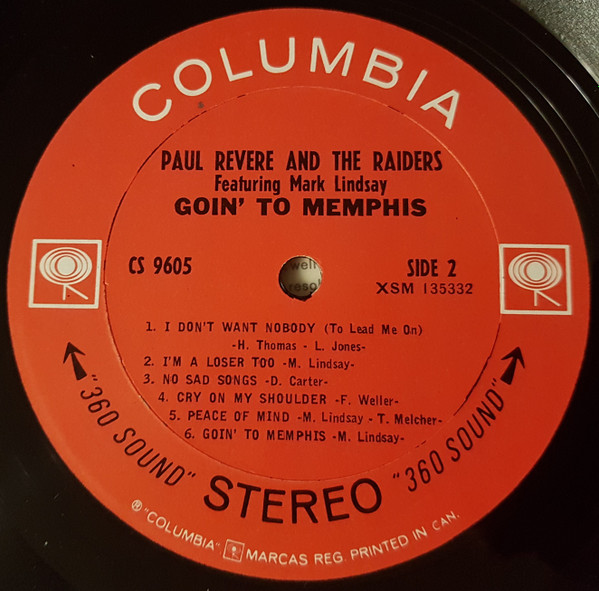 Paul Revere & The Raiders Featuring Mark Lindsay - Goin' To Memphis [Vinyl] | Columbia (CS 9605) - 4
