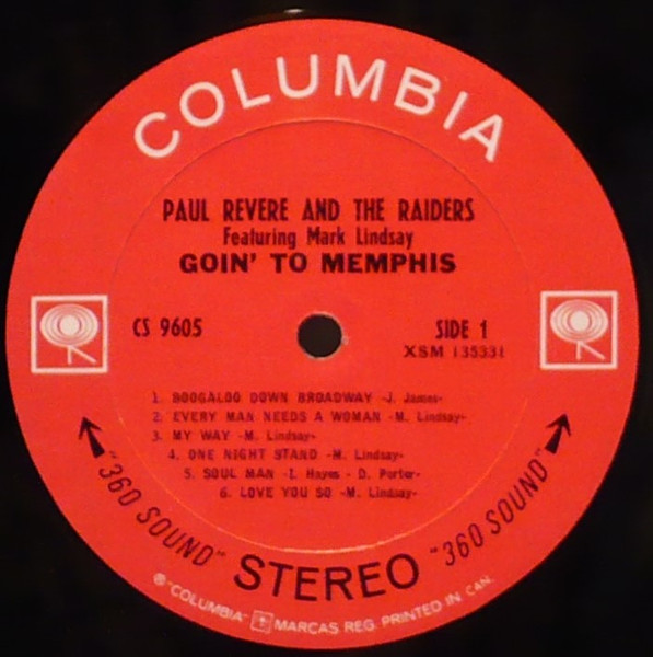 Paul Revere & The Raiders Featuring Mark Lindsay - Goin' To Memphis [Vinyl] | Columbia (CS 9605) - 3