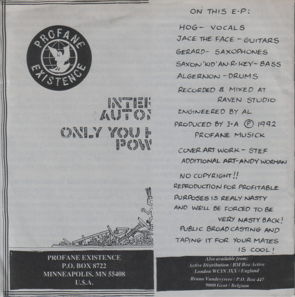 Internal Autonomy - Only You Have The Power | Profane Existence (EXIST 010) - 2