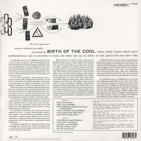 Miles Davis - Birth Of The Cool | Capitol Records (T762) - 2 Miles Davis - Birth Of The Cool | Capitol Records (T762) - 2