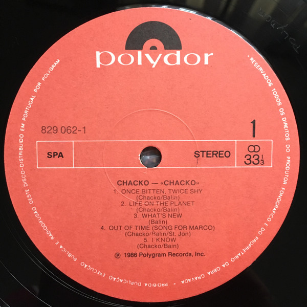 Chacko - Chacko | Polydor (829 062-1 Y) - 2