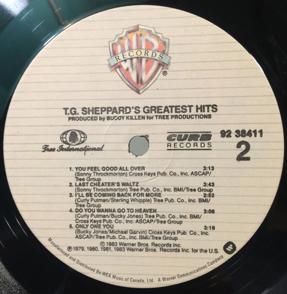 T.G. Sheppard - T.G. Sheppard's Greatest Hits | Curb Records (92 38411) - 4 T.G. Sheppard - T.G. Sheppard's Greatest Hits | Curb Records (92 38411) - 4