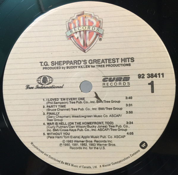 T.G. Sheppard - T.G. Sheppard's Greatest Hits | Curb Records (92 38411) - 3 T.G. Sheppard - T.G. Sheppard's Greatest Hits | Curb Records (92 38411) - 3