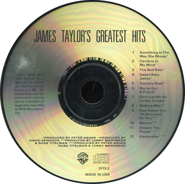 James Taylor - Greatest Hits | Warner Bros. Records (3113-2) - 4 James Taylor - Greatest Hits | Warner Bros. Records (3113-2) - 4
