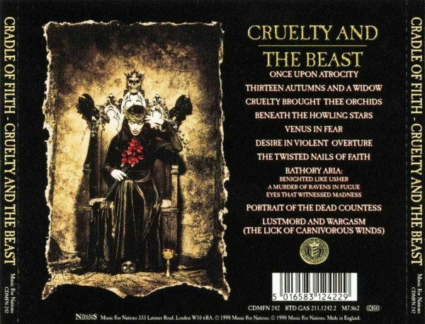Cradle Of Filth - Cruelty And The Beast | Music For Nations (CDMFN 242) - 3 Cradle Of Filth - Cruelty And The Beast | Music For Nations (CDMFN 242) - 3