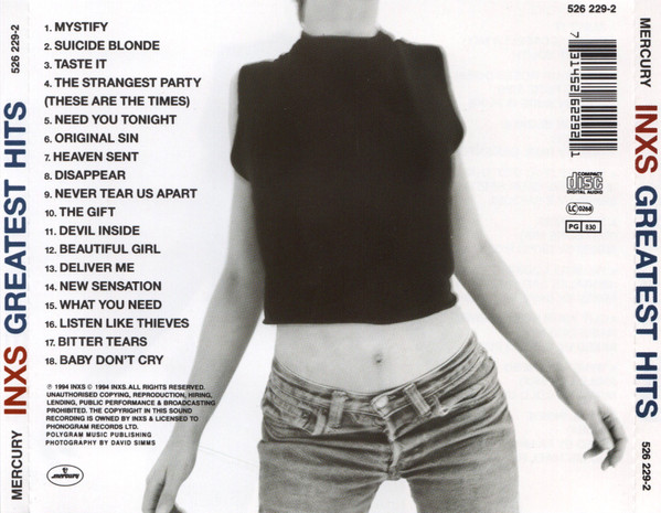 INXS - The Greatest Hits | Mercury (526 229-2) - 2 INXS - The Greatest Hits | Mercury (526 229-2) - 2
