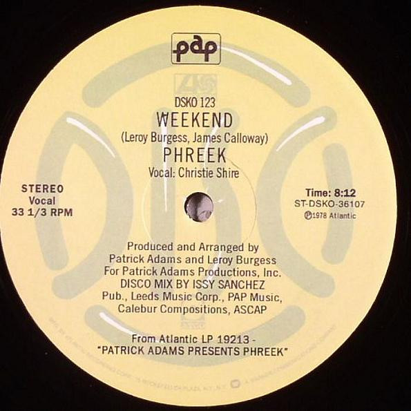 Phreek - Weekend | Atlantic (DSKO 123)