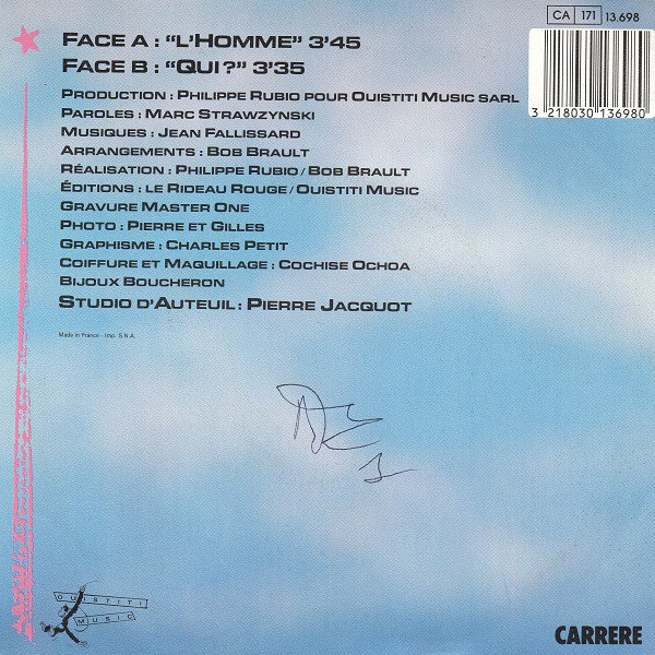 Anne Parillaud - L'homme | Ouistiti Music (13698) - 2 Anne Parillaud - L'homme | Ouistiti Music (13698) - 2