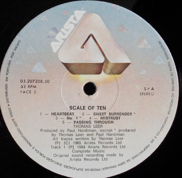 Thomas Leer - The Scale Of Ten | Arista (03.207208.50) - 4