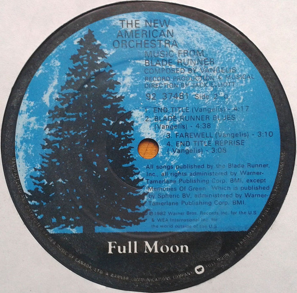 The New American Orchestra - Blade Runner (Orchestral Adaptation Of Music Composed For The Motion Picture By Vangelis) | Full Moon (92 37481) - 4