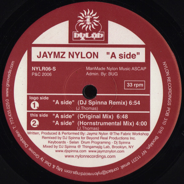 Jaymz Nylon - A Side | Nylon Recordings (NYLR06-S)