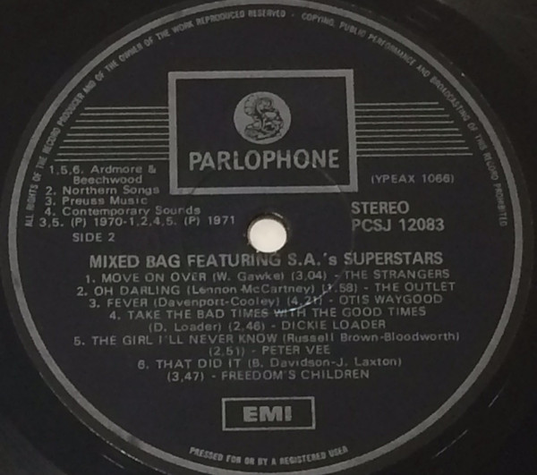 Various - Mixed Bag Featuring S.A.'s Superstars | Parlophone (PCSJ 12083) - 3 Various - Mixed Bag Featuring S.A.'s Superstars | Parlophone (PCSJ 12083) - 3
