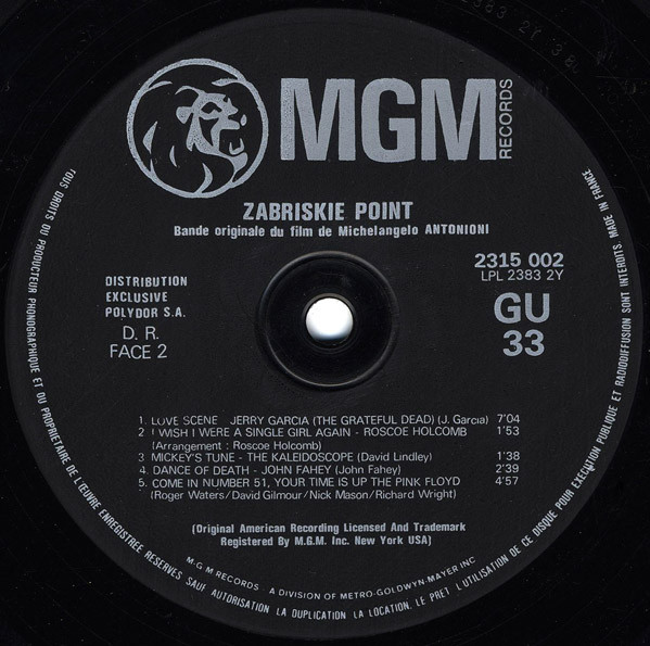 Various - Zabriskie Point (Bande Originale Du Film De Michelangelo Antonioni) | MGM Records (2 315 002) - 4