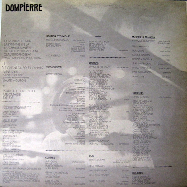 François Dompierre - Dompierre | Les Productions François Dompierre Inc. (80212-213) - 3