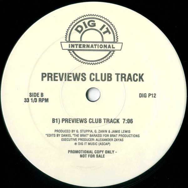 Bali Hu / Platinum - We'll Do What Ever We Want / Previews Club Track | Dig It International (DIG P12) - 2