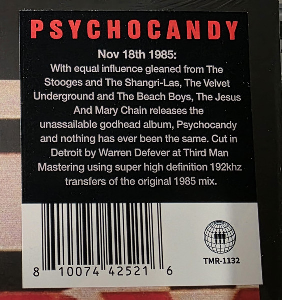 The Jesus And Mary Chain - Psychocandy | Third Man Records (TMR-1132) - 3