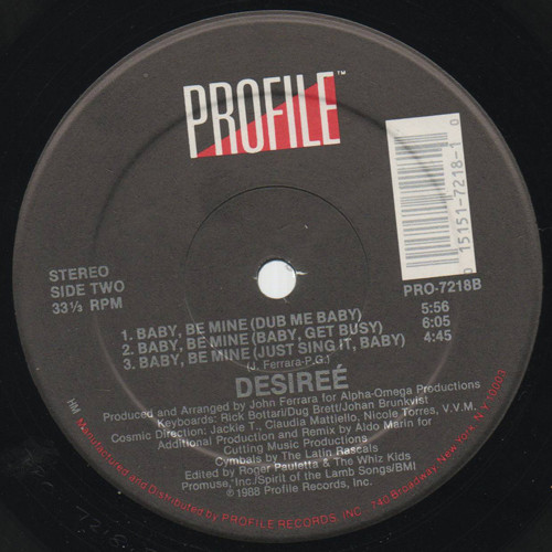 Desireé - Baby, Be Mine | Profile Records (PRO-7218) - 2 Desireé - Baby, Be Mine | Profile Records (PRO-7218) - 2