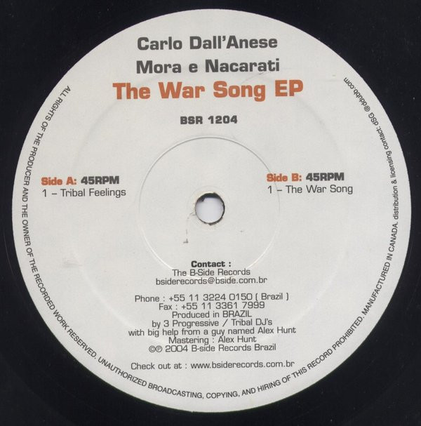 Carlo Dall'Anese & Mora E Naccarati - The War Song | The B Side Records (BSR 1204)