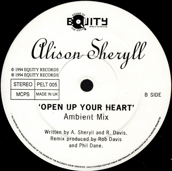 Alison Sheryll - Open Up Your Heart | Equity Records (PELT 005) - 2