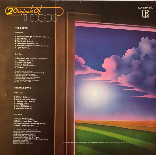 The Doors - 2 Originals Of The Doors | Elektra (ELK 62 013) - 4