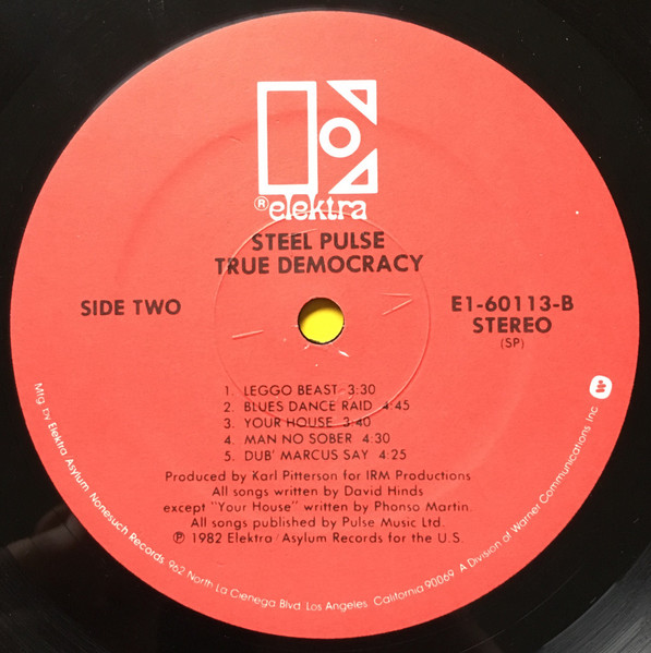 Steel Pulse - True Democracy | Elektra (E1-60113) - 4
