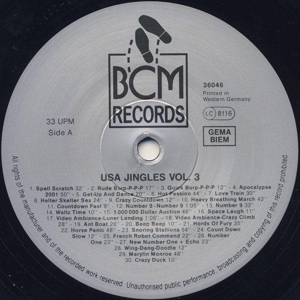Unknown Artist - Jingles From U.S.A. - Volume 3 | BCM Records (36046) - 3